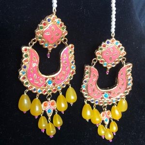 Bollywood Indian gold plated ear rings